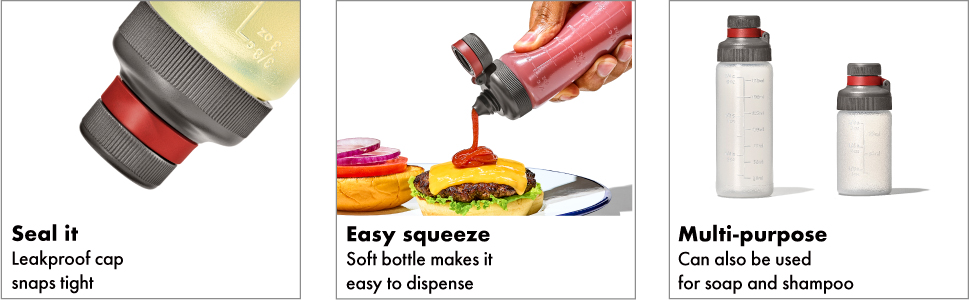 9109200 OXO Outdoor Leakproof Squeeze Bottle Set