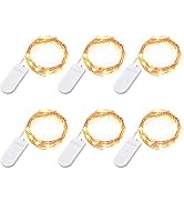 TingMiao Fairy Lights, 6 Pack Fairy Lights Battery Operated 7.2 ft 20 LED Mini String Lights Wate...