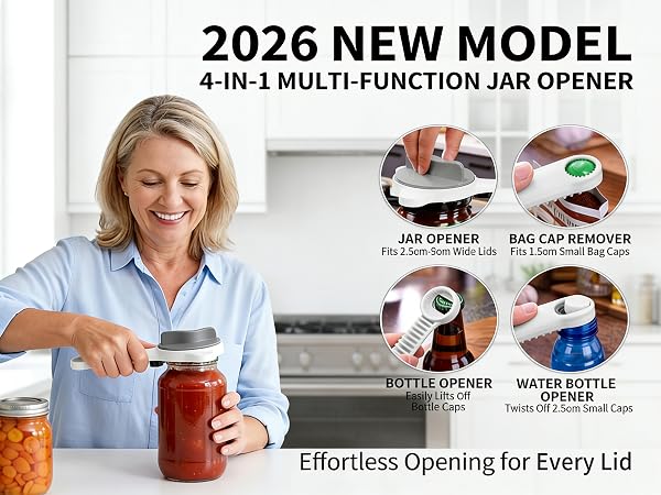 2026 New 4-in-1 Retractable Jar &amp;amp; Bottle Opener, Fits Kitchen Jars, Sauces, Bottles &amp;amp; Cans