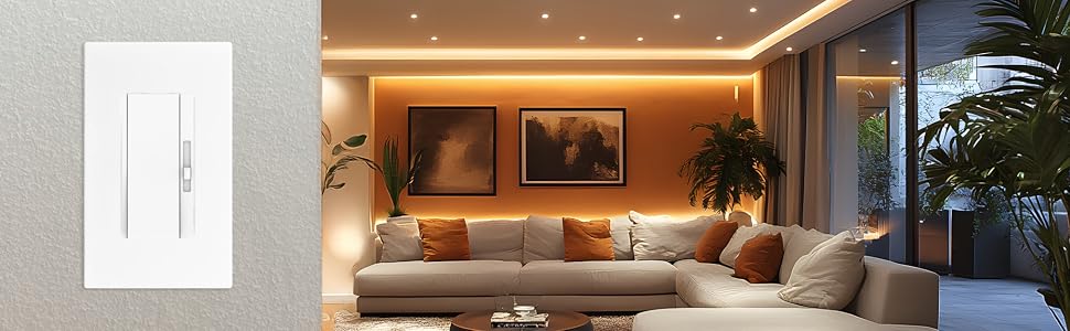 Newhouse Electric Slide Dimmer Switch for Dimmable LED, Halogen and Incandescent Bulb