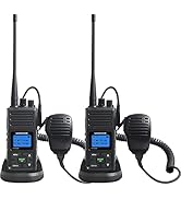 SAMCOM 5Watt Walkie Talkie Long Range Two Way Radio Rechargeable with Speaking Mic, SAMCOM 2-Way ...