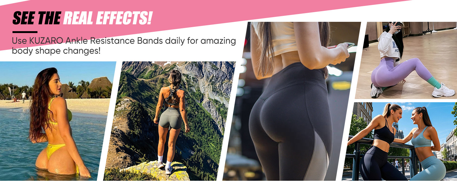 ankle resistance bands with cuffs