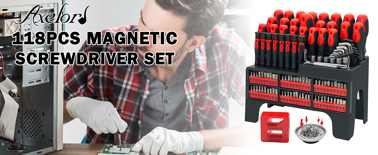 118PCS Magnetic Screwdriver Set
