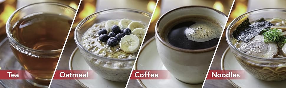 tea oatmeal coffee noodles