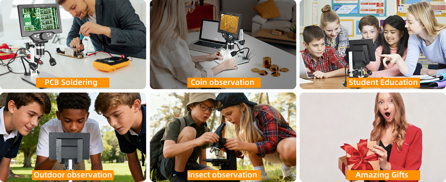 Microscope for Coins/Plant/Rock/Circuit Board