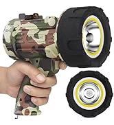 BUYSIGHT Rechargeable Spotlight Flashlight Floodlight,1000,000 lumens Hand held Spot lights IP67 ...