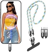 Ephoou 2 in 1 USB-C Phone Lanyard Cable, 240W Fast Charging &amp; Data Transfer Strap, Crossbody Type...