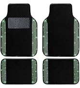 NBTEPEM Bling Car Floor Mats Full Set, Universal Fit Most Cars,SUV, Trucks, 4 pcs Sparkle Glitter...
