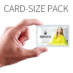 card size pocket travel rain ponchos for women packable lightweight