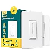 TREATLIFE 3 Way Smart Dimmer Switch 2 Pack, 2 Master 3 Way Dimmable Light Switches, 2.4GHz Smart ...