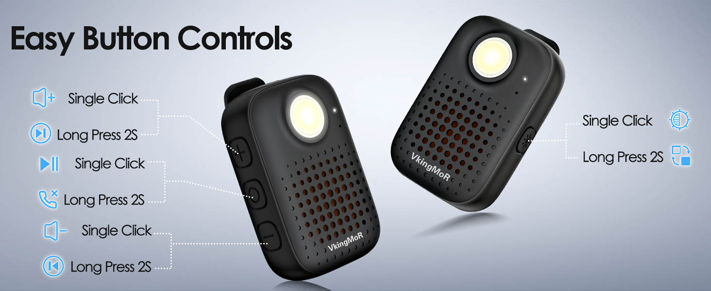 wearable speaker with button controls