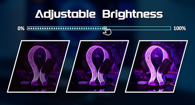 CoolGift Mart Light Up 16 Colors Headphone Stand