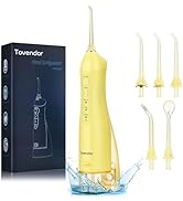 TOVENDOR Electric Water Dental Flosser Teeth Pick, Cordless Flossers Oral Irrigator IPX7 Waterpro...