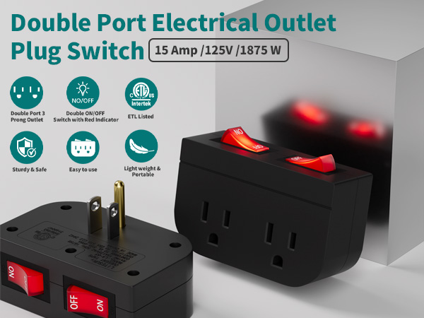 on/off switch for appliances; plug in switch for lights; energy saving switch