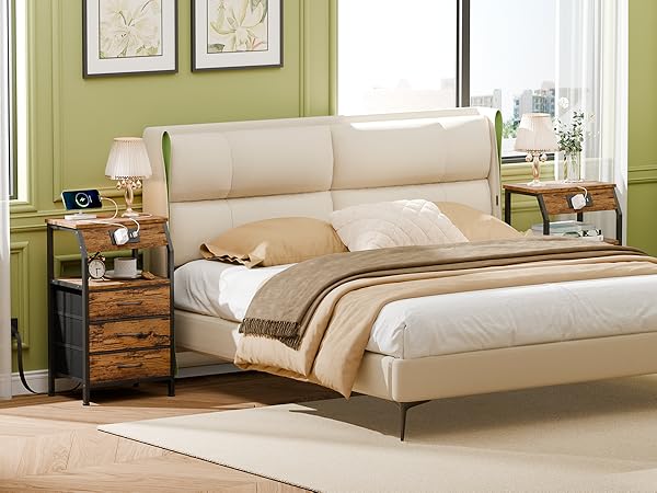 Night Stand with Charging Station