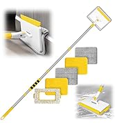 JEHONN Baseboard Cleaner Tool with Handle, 56 inches Base Boards Cleaning Mop Scrubber, 1 Stiff B...