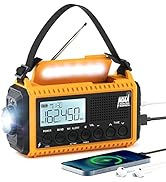 Auto NOAA Emergency Weather Radio, Solar Hand Crank Radio,Portable Battery Operated Emergency Rad...