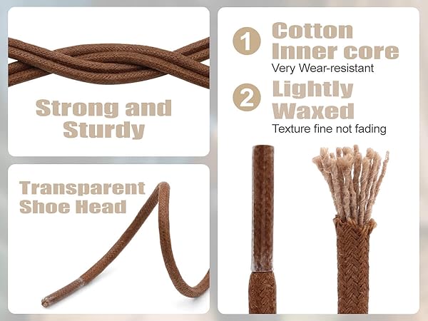 Round Waxed Shoelaces