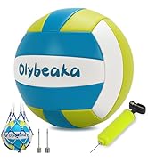 Olybeaka Official Size 5 PU Volleyball with Soft Touch for Indoor Outdoor, Waterproof &amp; Durable V...