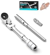 DURATECH 1/4" Flex-Head T-Handle Ratchet, Mini Ratchet Wrench | Compatible with Standard 1/4" Hex...