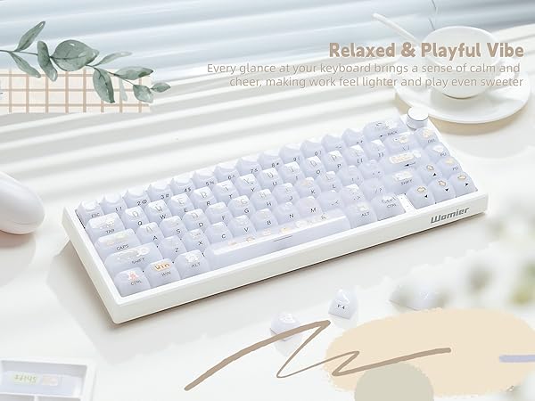 Keyboard Keycaps Jelly, White Ceramic Keycaps Style, Cake Sheep Key cap