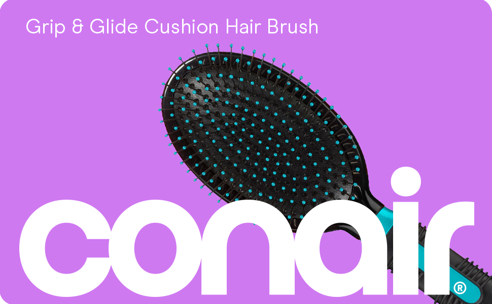Conair grip and glide cushion hair brush