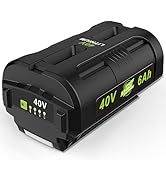 OP4060 40V 6.0Ah Lithium Battery Replacement for All Ryobi 40-Volt Power Tools OP4015 OP4026 OP40...