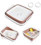 GIMWA Collapsible Wash Basin for Baby Bottles - 2.4 Gallons Portable Wash Bin for RV Camping Sink...