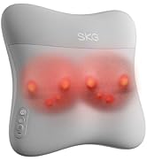 SKG VS500 Cordless Back Massager for Pain Relief Deep Tissue 4D Neck and Back Massager with Dual ...