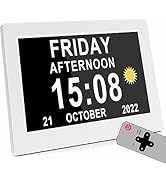 Véfaîî Newest,Dementia Clock with 15 Custom Reminders and Remote Control, Day Clock with Sun/Moon...