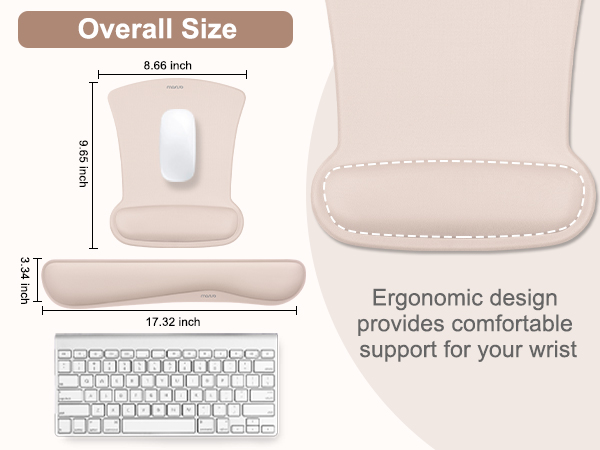 Ergonomic Mouse Pad and Keyboard Wrist Rest