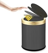 onlcuk Automatic Bathroom Trash Cans Touchless, 3.7 Gallon Modern Motion Sensor Trash Can with Li...