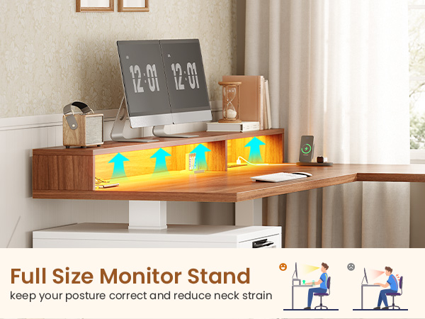 l shaped desk with drawers