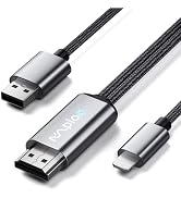DRYMOKINI HDMI Cable Adapter for iPhone, Plug and Play 1080P Full HD Digital AV Adapter, Sync Scr...