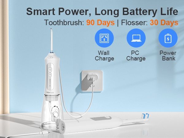 toothbrush and flosser combo