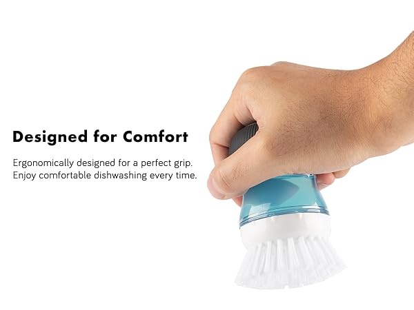 dish brush with soap dispenser