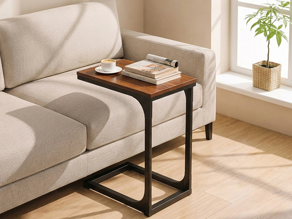 c shaped end table
