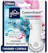 Glade PlugIns Refills with CustomScent Technology, Eucalyptus &amp; Waterlily, 1 Warmer + 2 Refills