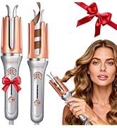 KIMUSE 1.25 Inch Auto Curling Iron, 4 Temp Fast Heating 2-Way Rotation, Tangle-Free Anti-Scald Du...
