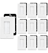 FGB 10 Pack Brush Wall Plate with Low Voltage Mounting Bracket, Cable Pass Through Wall Plate for...