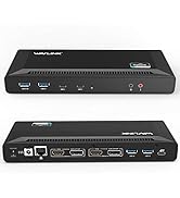 WAVLINK USB C Dual 4K DP/HDMI Laptop Docking Station with 65W Power Delivery, Single 5K/ Dual 4K ...