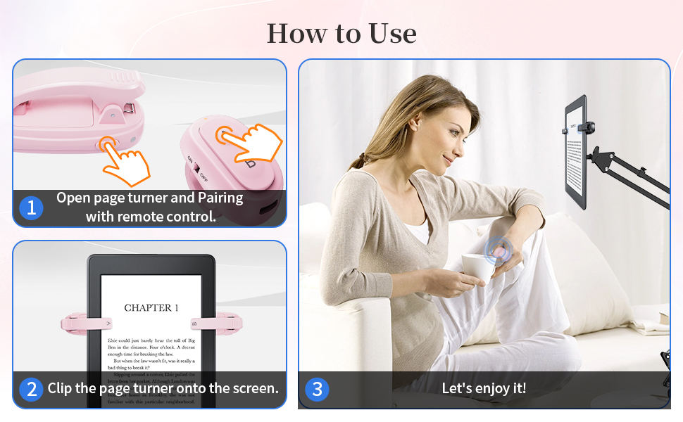 Remote Control Page Turner for Kindle Paperwhite