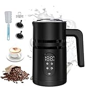 4 in 1 Electric Milk Frother Automatic Hot & Cold Foam Maker Auto Shut-Off Durable Stainless Stee...