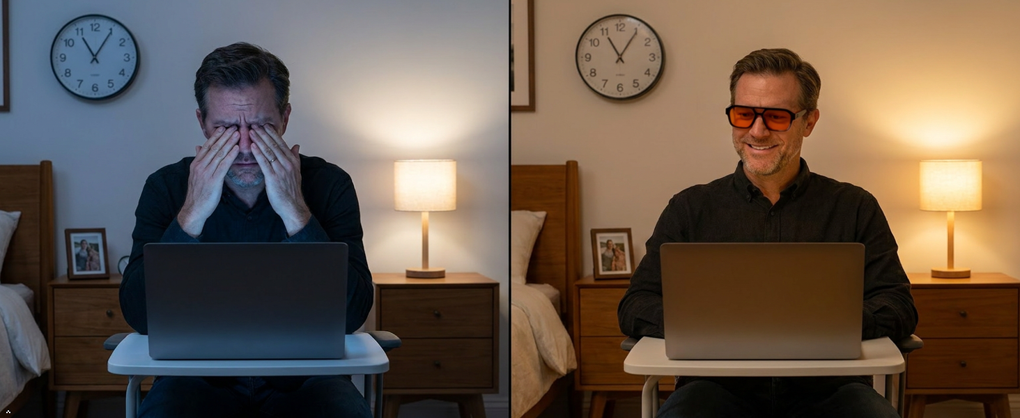 for computer work, gaming sessions and evening screen reading in home office, gaming setup, bedside