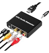 HDMI ARC to Optical Audio Adapter 192KHz SPDIF Coaxial and Analog 3.5mm L/R Stereo Extractor HDMI...