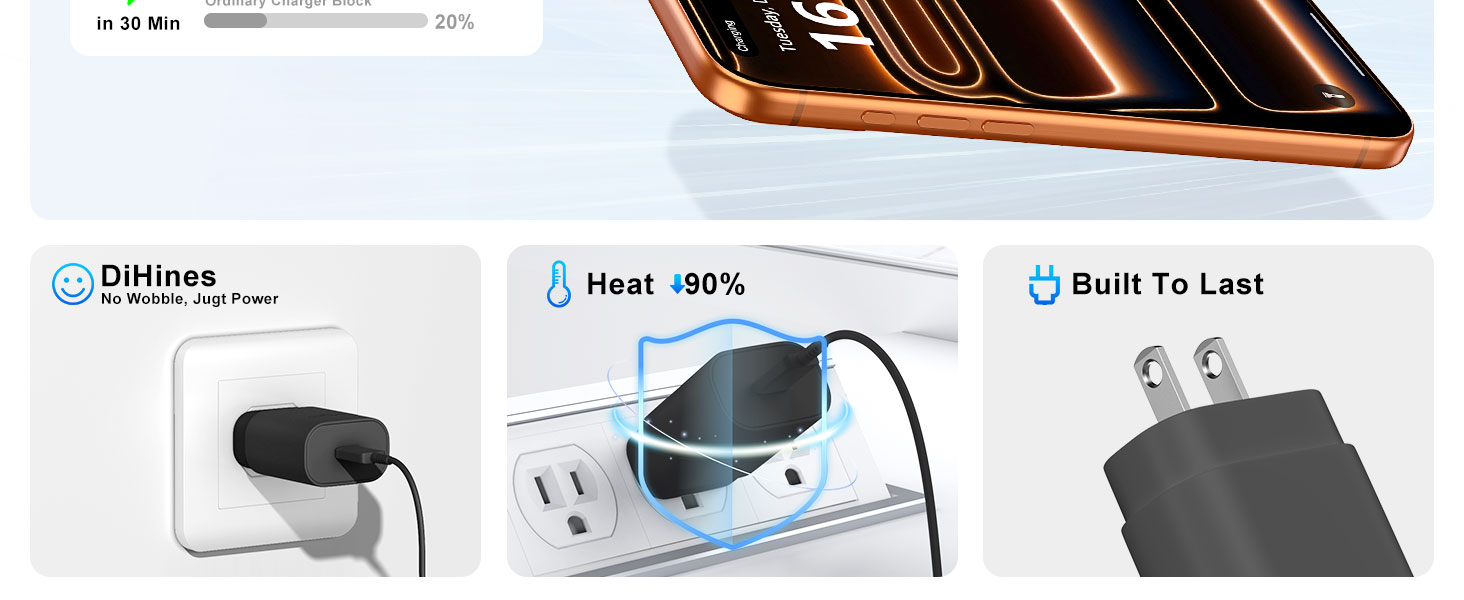 30w 40w iphone 17 16 15 pro max charger fast charging 10ft long usb c charger cable cord type c