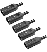 JSADZKJ IEC320 C14 Connector Assembly Adapter Rewireable Plug C14 Male 3 Terminals Power Adapter ...