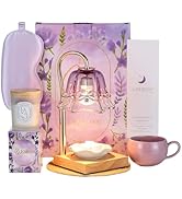 Candeldo Mom Birthday Gifts for Women: Purple Flower Candle Warmer Lamp with Scented Candles Vale...