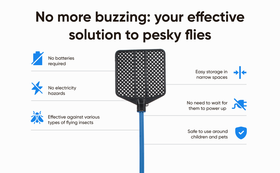 No more buzzing: your effective solution to pesky flies fly swatter