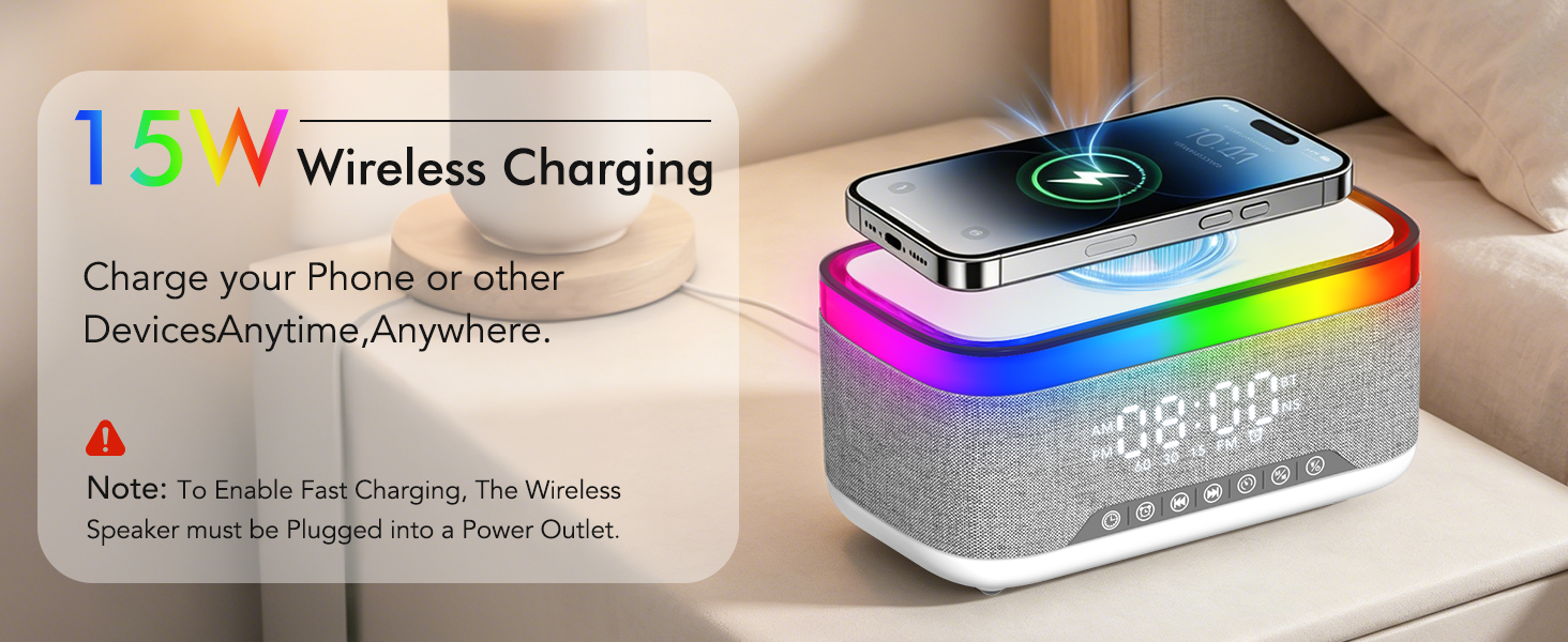 Bluetooth Speaker with Wireless Charging